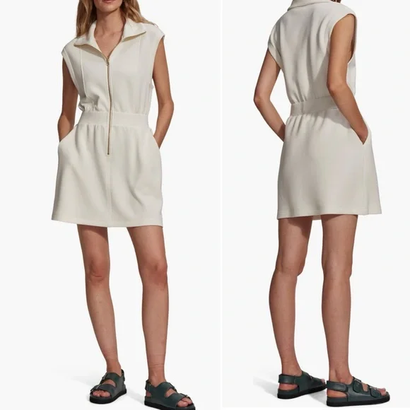 Varley Rosannah Zip Dress in Egret, size XL NWT - Picture 1 of 6